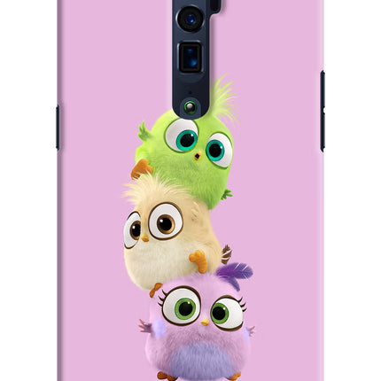 Cute Little Birds Oppo Reno 10x Zoom Hard Case Back Cover by Casekaro