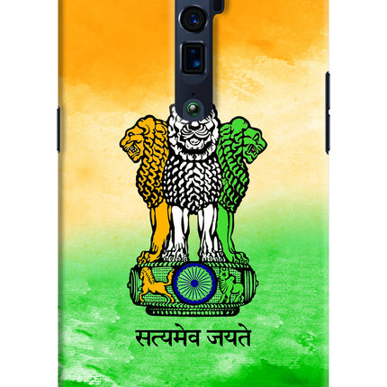 Satyamev Jayate Flag Oppo Reno 10x Zoom Hard Case Back Cover by Casekaro