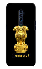 Satyamev Jayate Golden Oppo Reno 10x Zoom Hard Case Back Cover by Casekaro