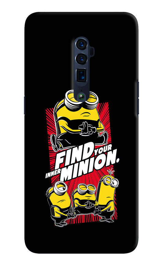 Find your inner Minion Oppo Reno 10x Zoom Hard Case Back Cover by Casekaro