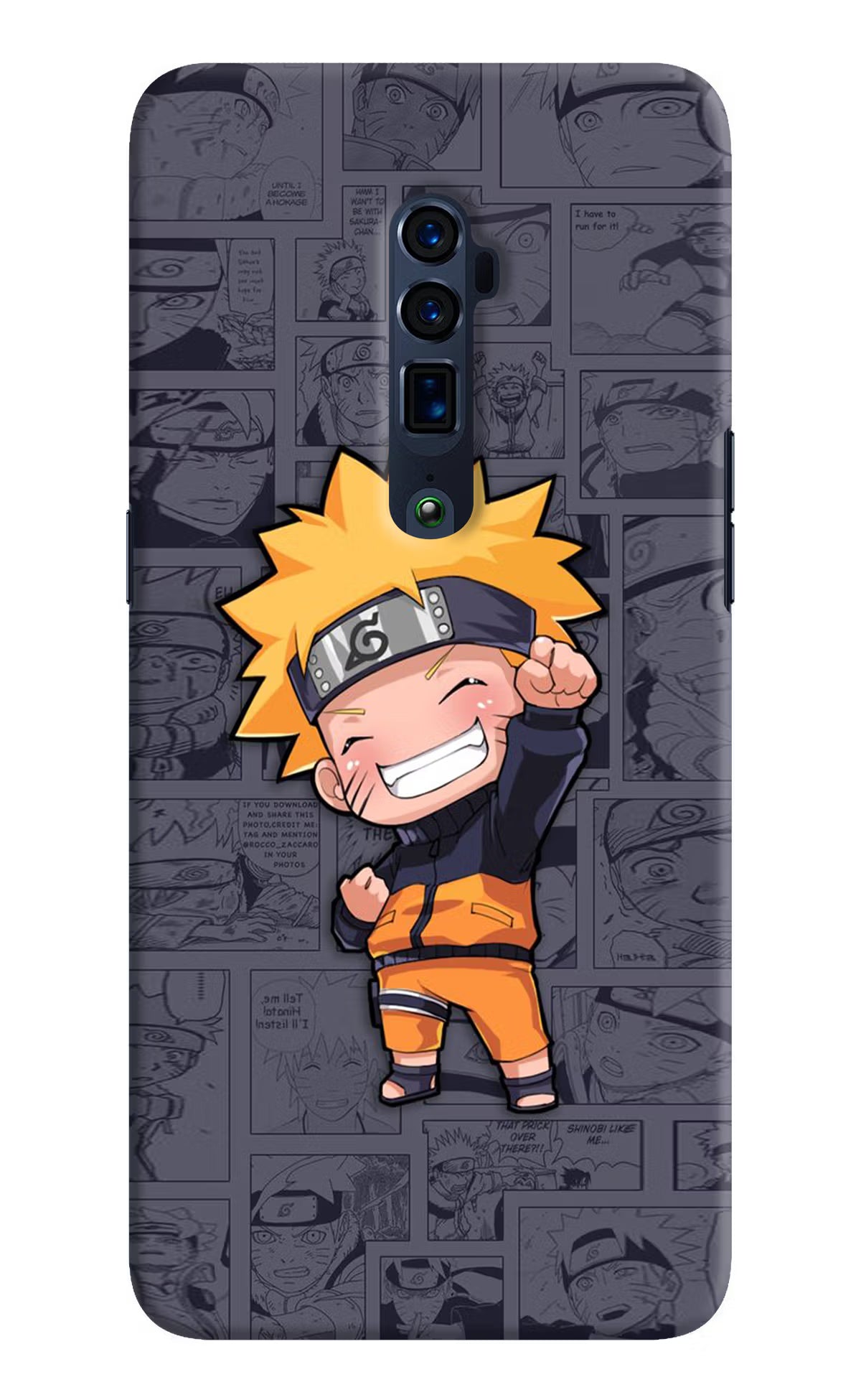 Chota Naruto Oppo Reno 10x Zoom Hard Case Back Cover by Casekaro