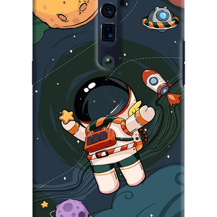 Cartoon Astronaut Oppo Reno 10x Zoom Hard Case Back Cover by Casekaro