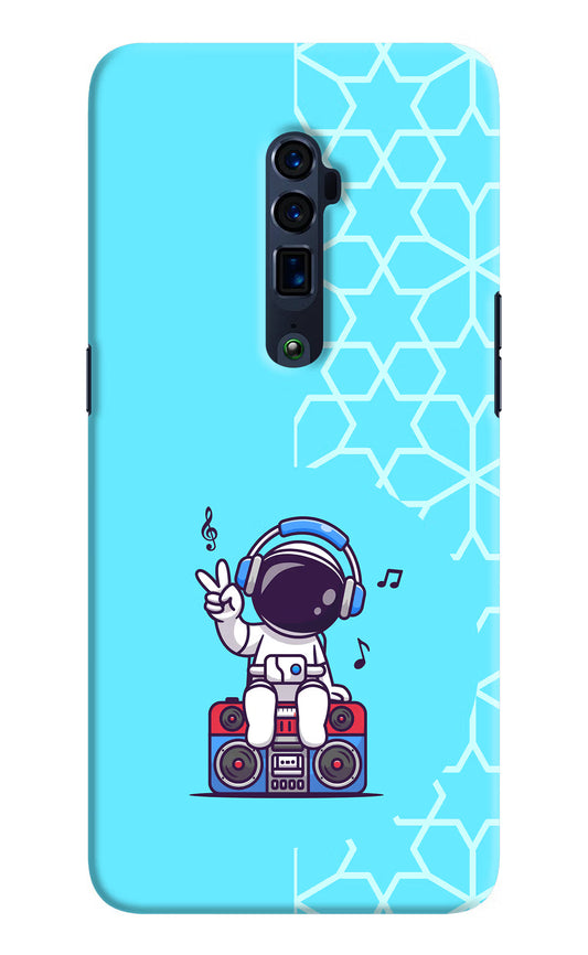 Cute Astronaut Chilling Oppo Reno 10x Zoom Hard Case Back Cover by Casekaro