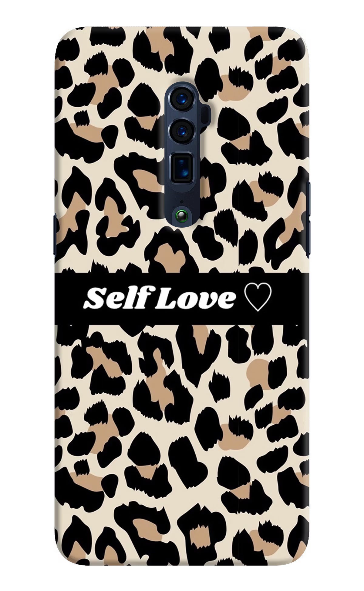 Leopard Print Self Love Oppo Reno 10x Zoom Hard Case Back Cover by Casekaro