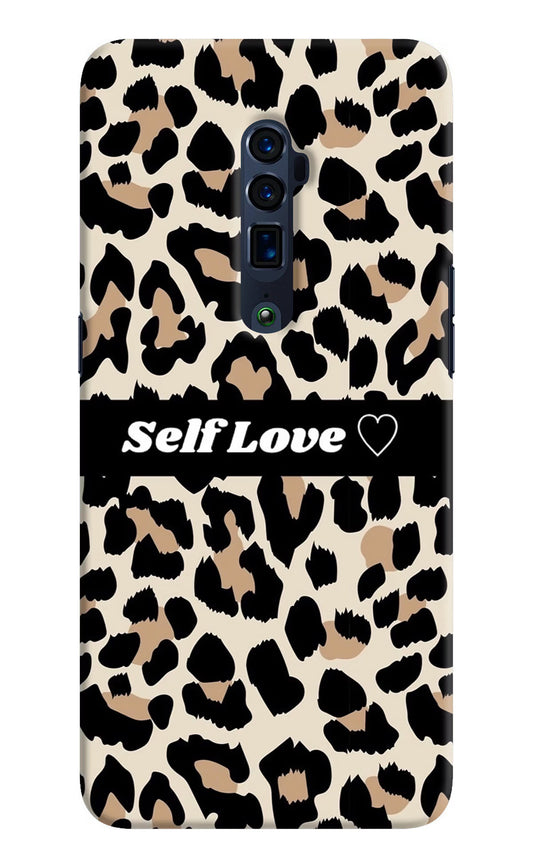 Leopard Print Self Love Oppo Reno 10x Zoom Hard Case Back Cover by Casekaro