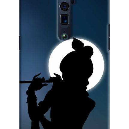 Shri Krishna Silhouette Oppo Reno 10x Zoom Hard Case Back Cover by Casekaro