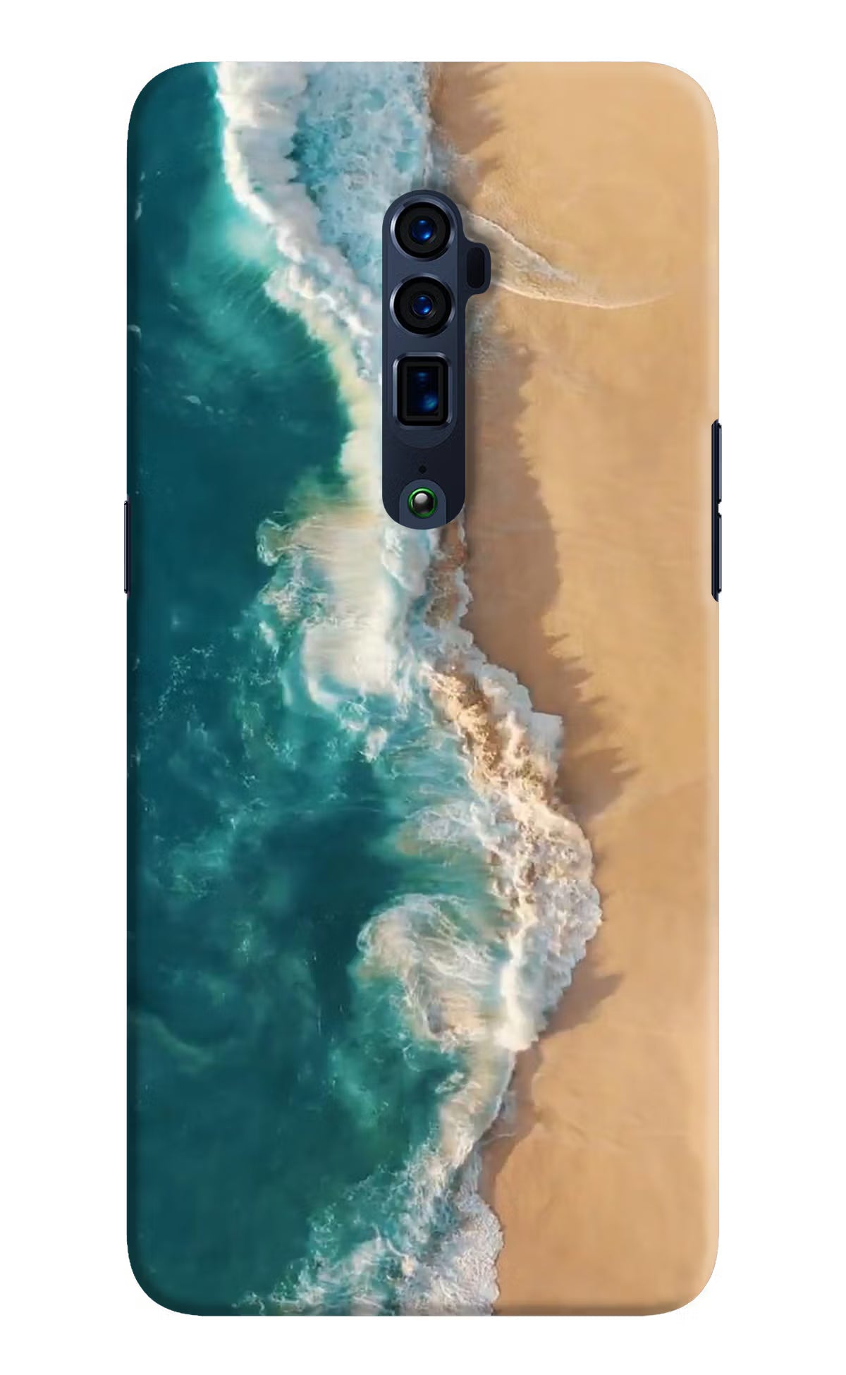 Ocean Beach Oppo Reno 10x Zoom Hard Case Back Cover by Casekaro