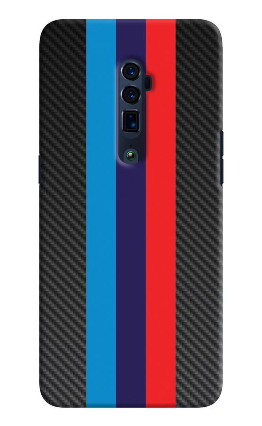 BMW Stripes Pattern Oppo Reno 10x Zoom Hard Case Back Cover by Casekaro