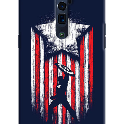 Captain America Marvel Art Oppo Reno 10x Zoom Hard Case Back Cover by Casekaro