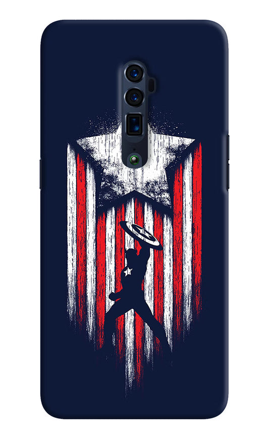 Captain America Marvel Art Oppo Reno 10x Zoom Hard Case Back Cover by Casekaro