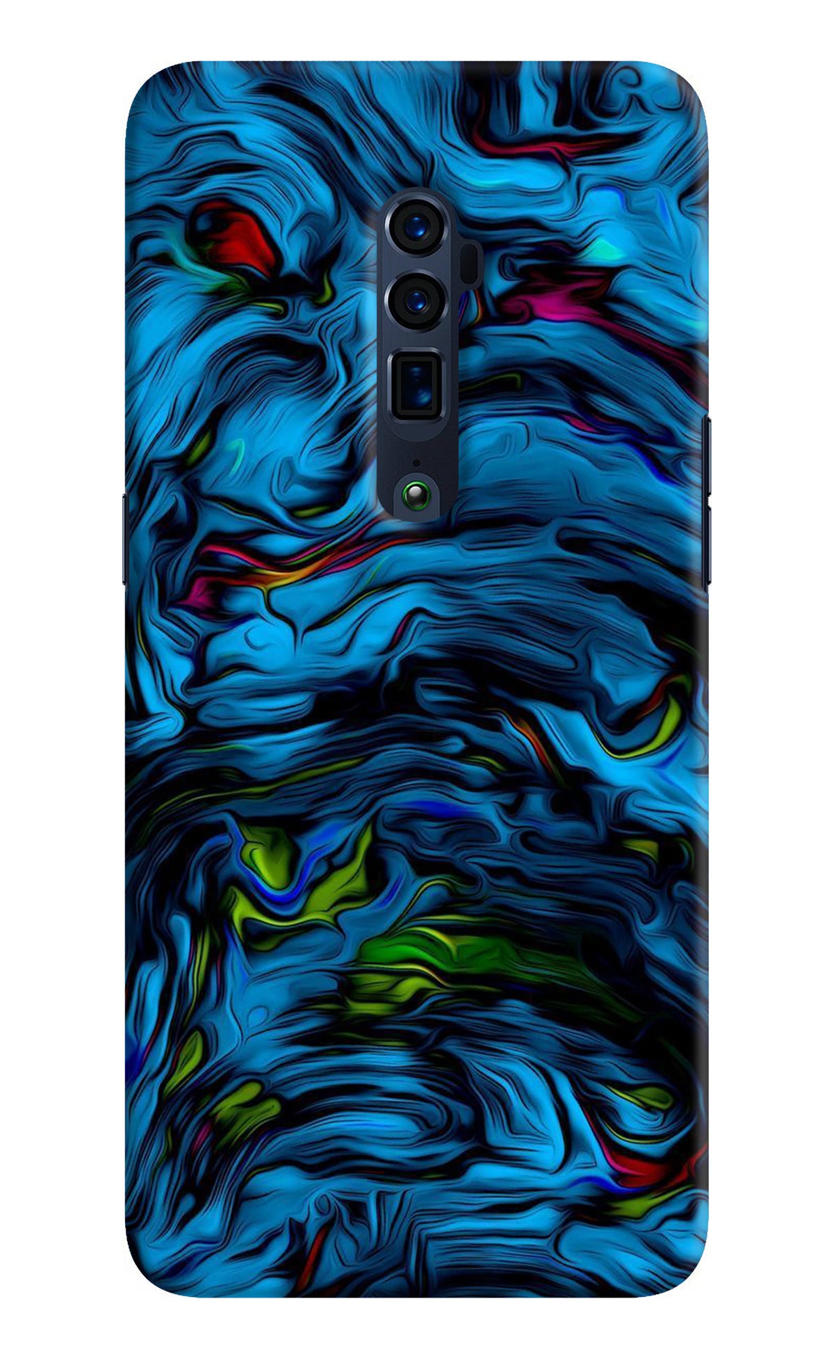 Dark Blue Abstract Oppo Reno 10x Zoom Back Cover