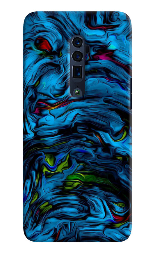 Dark Blue Abstract Oppo Reno 10x Zoom Hard Case Back Cover by Casekaro