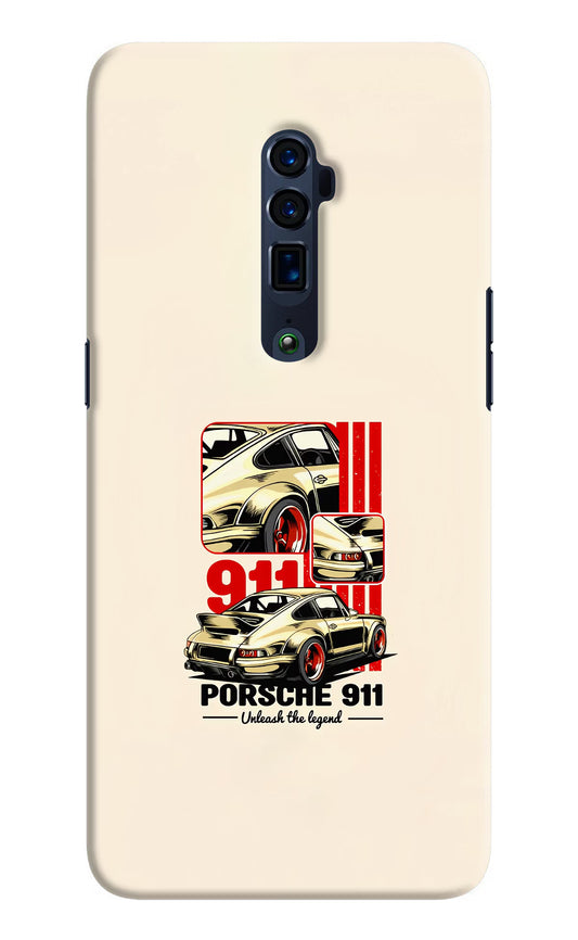 Classic Porsche 911 Oppo Reno 10x Zoom Hard Case Back Cover by Casekaro