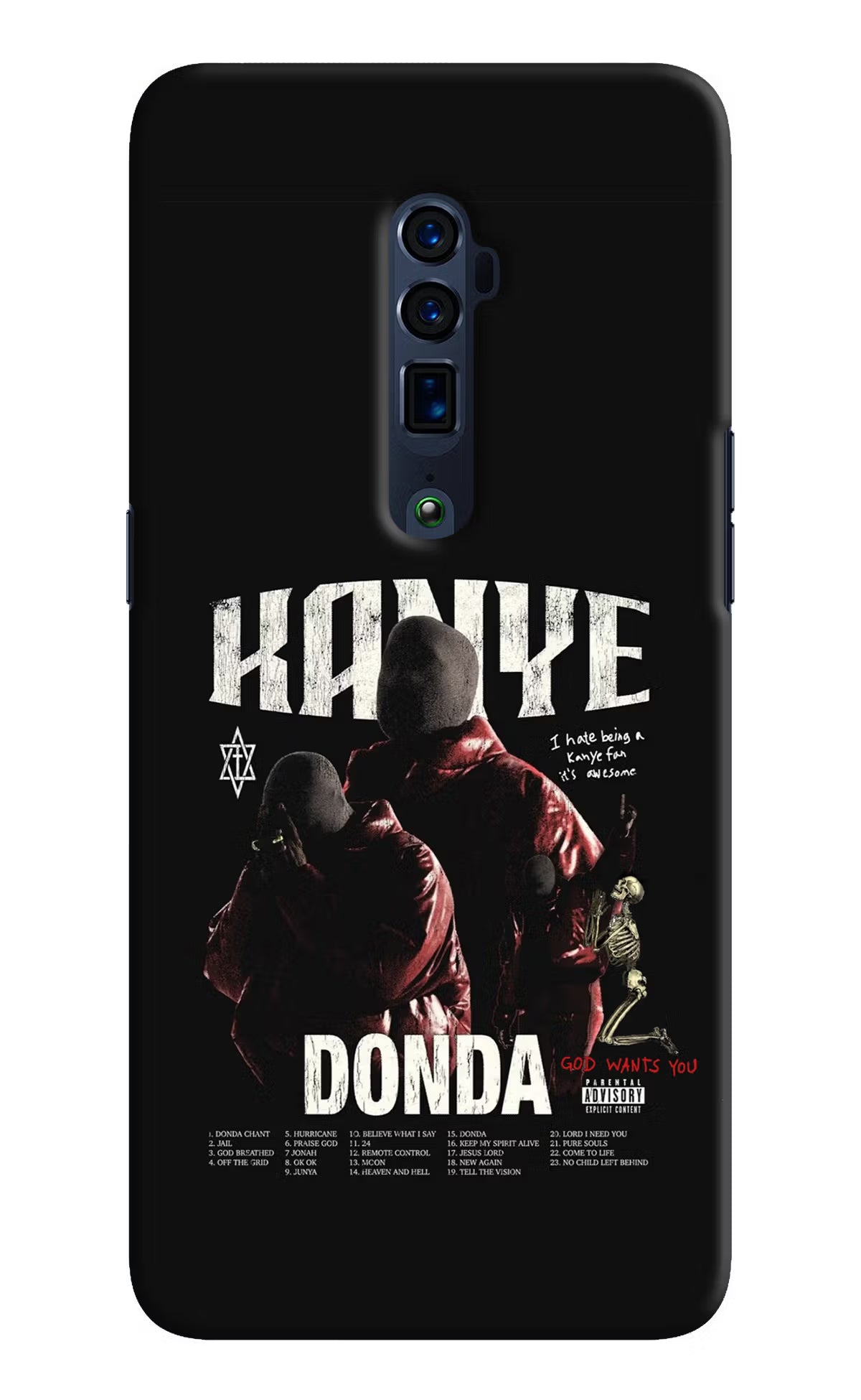 Donda Kanye West Oppo Reno 10x Zoom Hard Case Back Cover by Casekaro