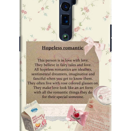 Hopeless Romantic Oppo Reno 10x Zoom Hard Case Back Cover by Casekaro