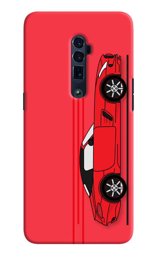 Red Velocity Oppo Reno 10x Zoom Hard Case Back Cover by Casekaro
