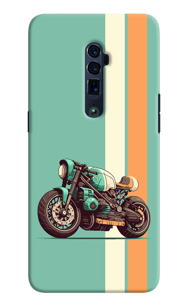 Striped Moto Drift Oppo Reno 10x Zoom Hard Case Back Cover by Casekaro