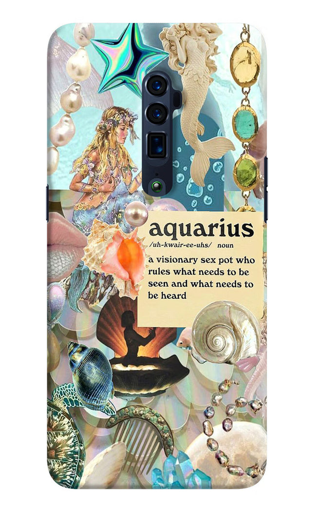 Aquarius Zodiac Oppo Reno 10x Zoom Hard Case Back Cover by Casekaro