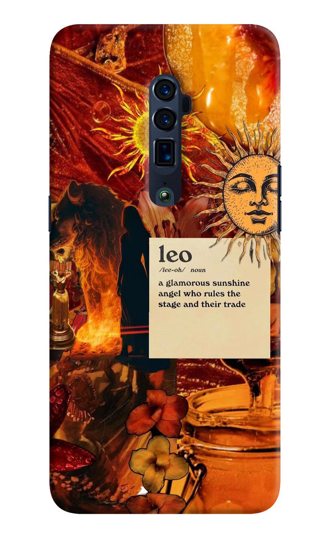 Leo Zodiac Oppo Reno 10x Zoom Hard Case Back Cover by Casekaro