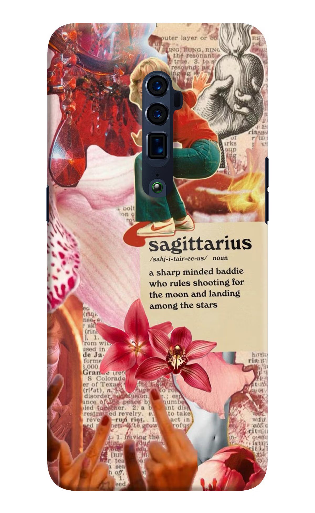 Sagittarius Zodiac Oppo Reno 10x Zoom Hard Case Back Cover by Casekaro