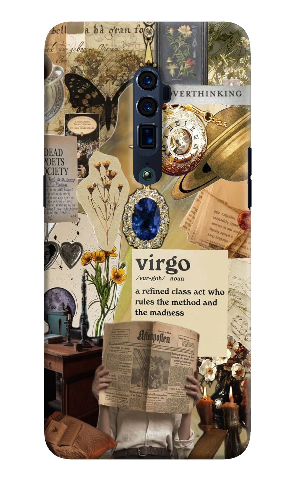 Virgo Zodiac Oppo Reno 10x Zoom Hard Case Back Cover by Casekaro