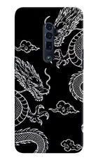 Twin Dragons Oppo Reno 10x Zoom Hard Case Back Cover by Casekaro