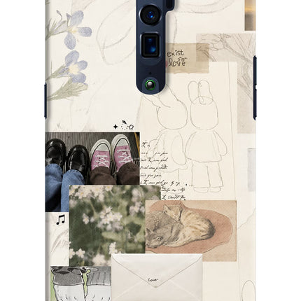 Soft Aesthetic Oppo Reno 10x Zoom Hard Case Back Cover by Casekaro