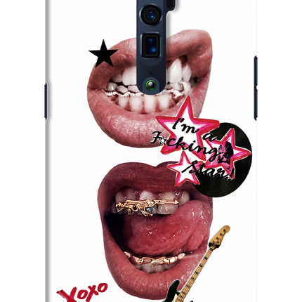 Rockstar Oppo Reno 10x Zoom Hard Case Back Cover by Casekaro