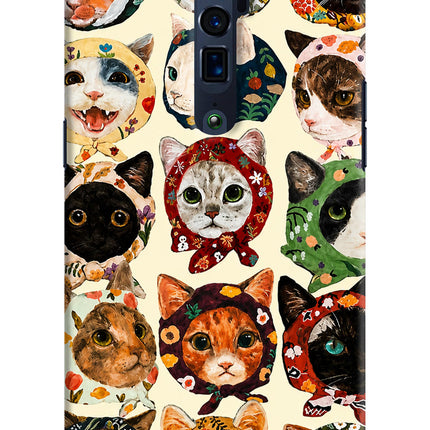 Cool Cat Oppo Reno 10x Zoom Hard Case Back Cover by Casekaro