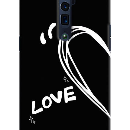 Love Line Oppo Reno 10x Zoom Hard Case Back Cover by Casekaro