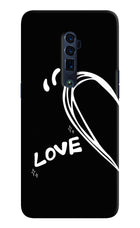 Love Line Oppo Reno 10x Zoom Hard Case Back Cover by Casekaro