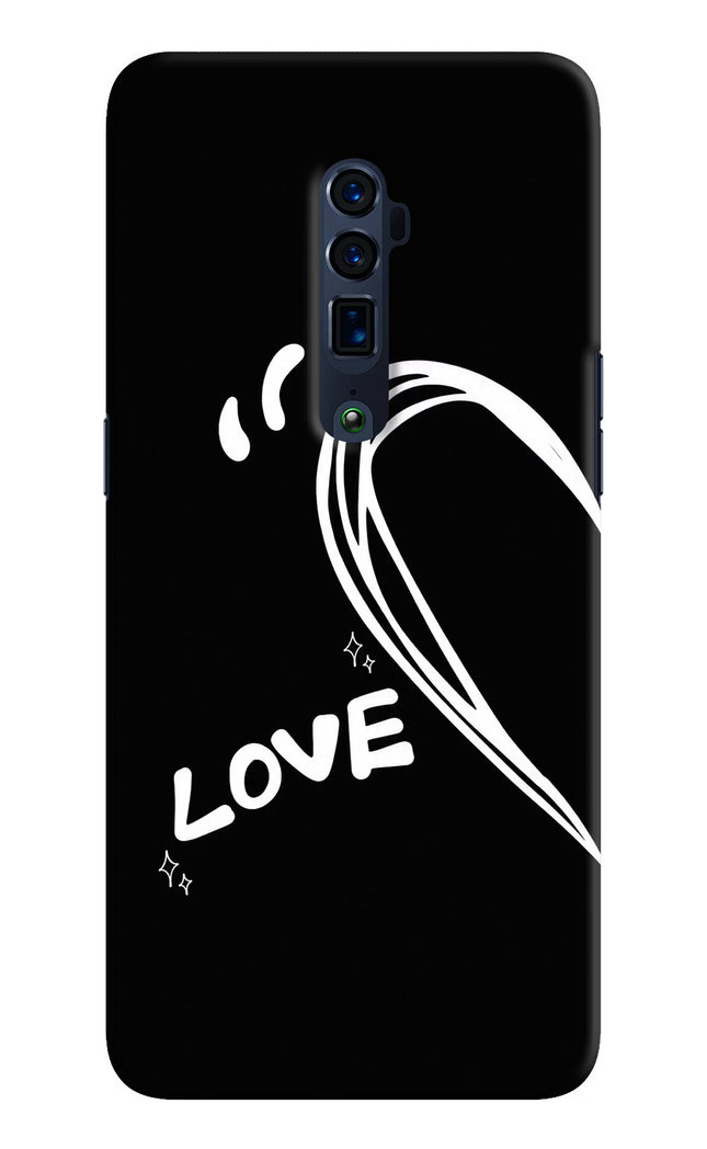 Love Line Oppo Reno 10x Zoom Hard Case Back Cover by Casekaro