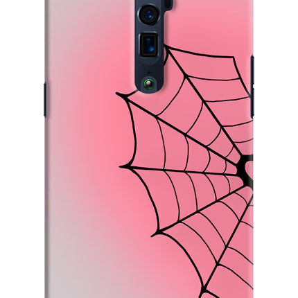 Pink Web Oppo Reno 10x Zoom Hard Case Back Cover by Casekaro