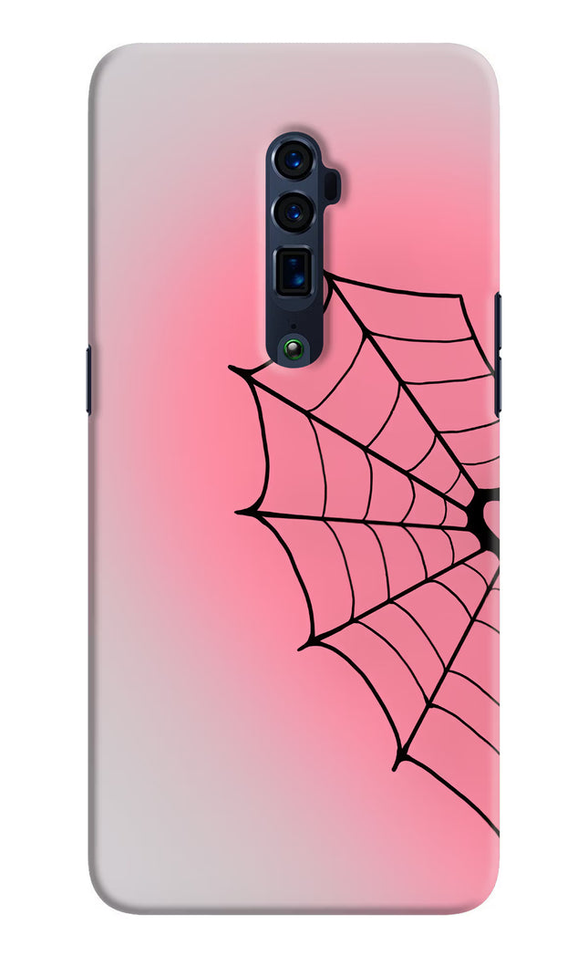 Pink Web Oppo Reno 10x Zoom Hard Case Back Cover by Casekaro