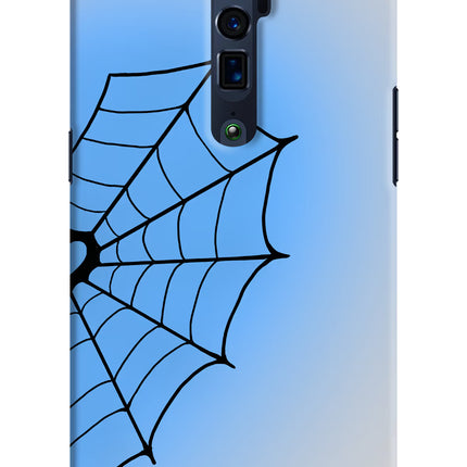 Blue Web Oppo Reno 10x Zoom Hard Case Back Cover by Casekaro