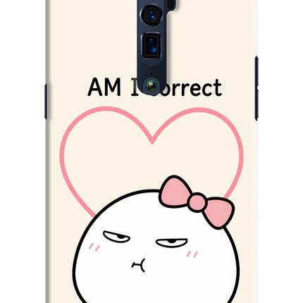 Always Right Oppo Reno 10x Zoom Hard Case Back Cover by Casekaro