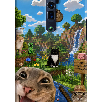 Minecraft Cat Chaos Oppo Reno 10x Zoom Hard Case Back Cover by Casekaro