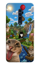 Minecraft Cat Chaos Oppo Reno 10x Zoom Hard Case Back Cover by Casekaro
