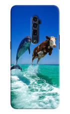 Dolphin vs Cow Oppo Reno 10x Zoom Hard Case Back Cover by Casekaro