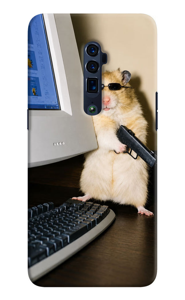 Hacker Hamster Oppo Reno 10x Zoom Hard Case Back Cover by Casekaro