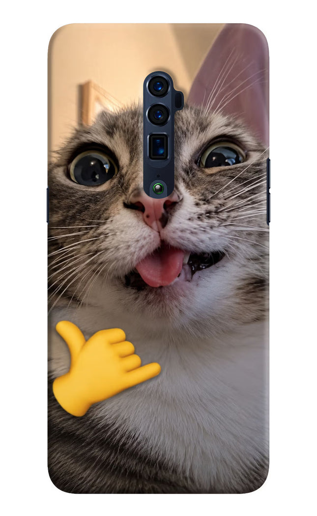 Silly Cat Call Oppo Reno 10x Zoom Hard Case Back Cover by Casekaro