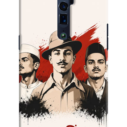 Bhagat Singh Trio Oppo Reno 10x Zoom Hard Case Back Cover by Casekaro