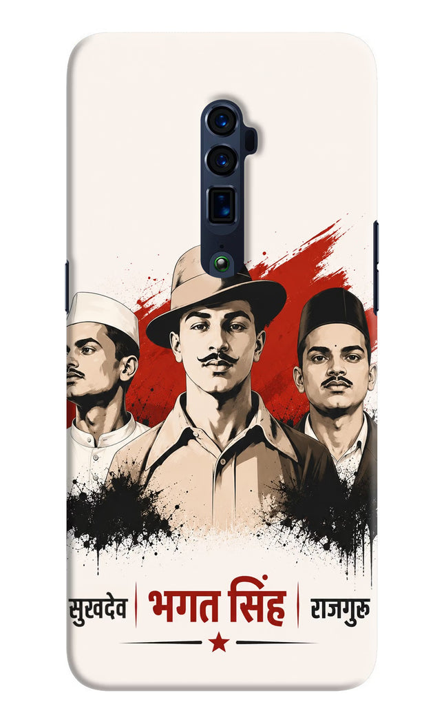 Bhagat Singh Trio Oppo Reno 10x Zoom Hard Case Back Cover by Casekaro