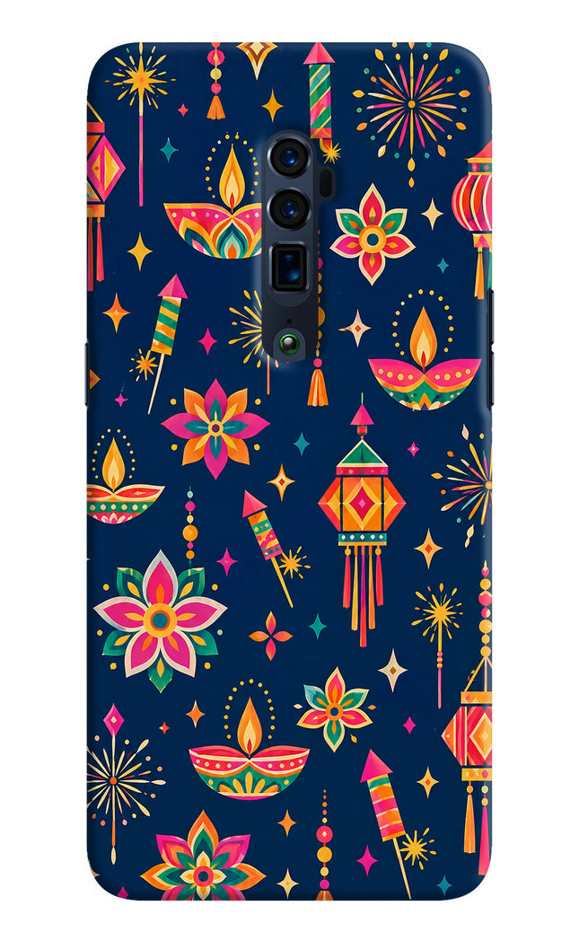 Festive Pop Oppo Reno 10x Zoom Hard Case Back Cover by Casekaro