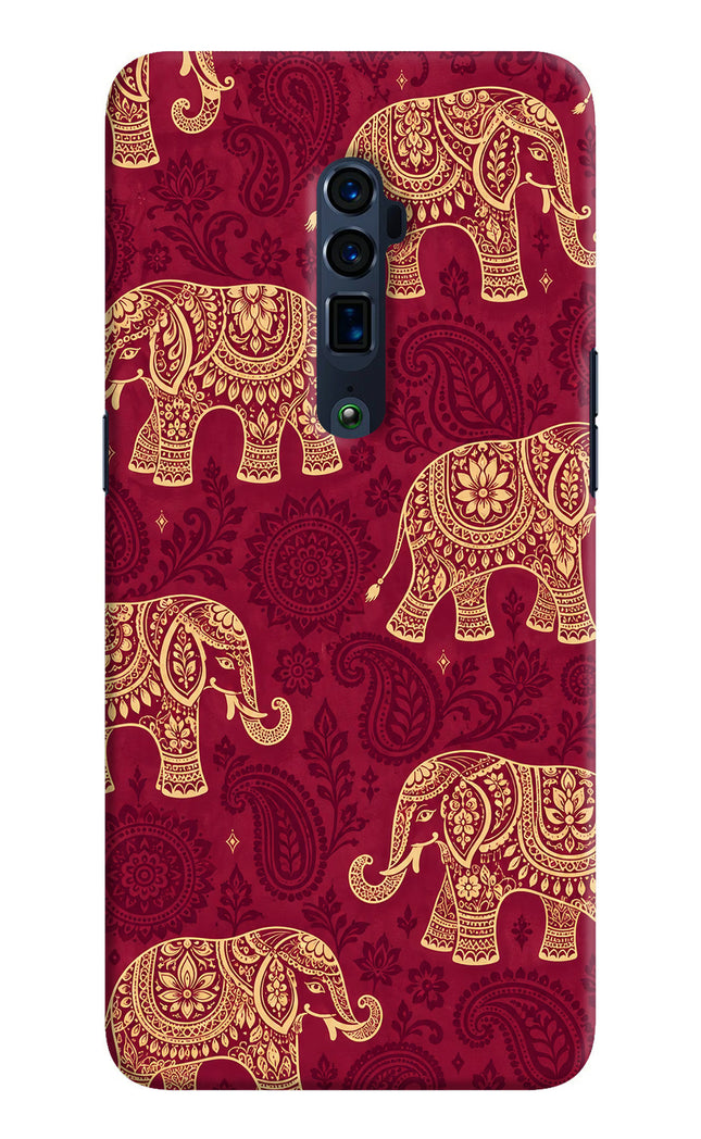 Maroon Elephant Oppo Reno 10x Zoom Hard Case Back Cover by Casekaro