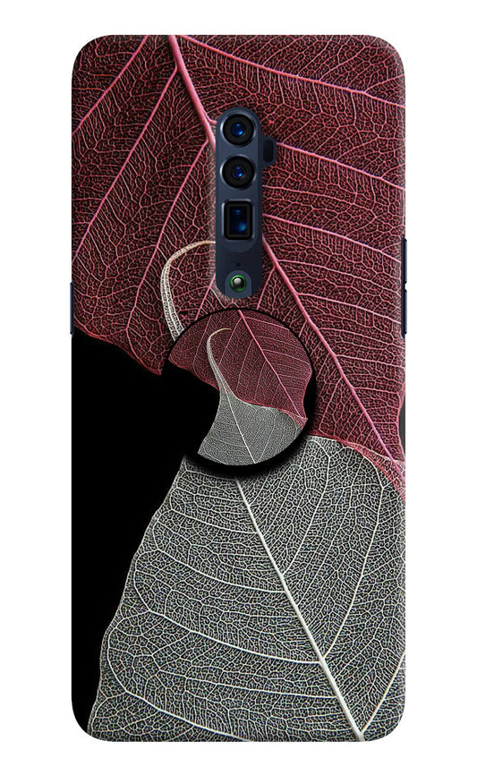 Leaf Pattern Oppo Reno 10x Zoom Pop Case by Casekaro
