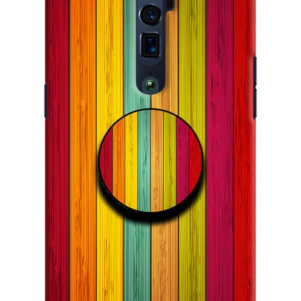 Multicolor Wooden Oppo Reno 10x Zoom Pop Case by Casekaro