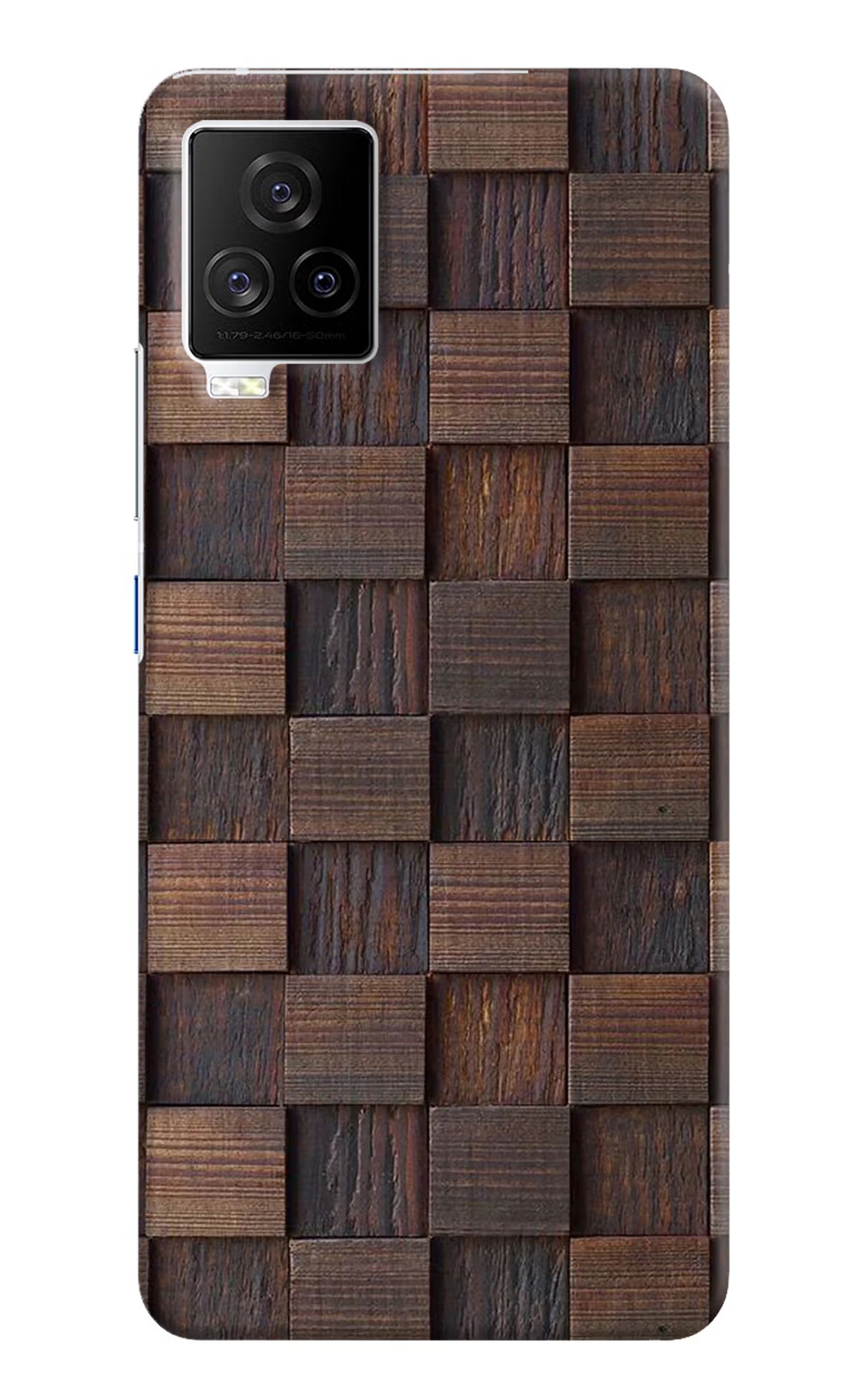 Wooden Cube Design iQOO 7 Legend 5G Hard Case Back Cover by Casekaro