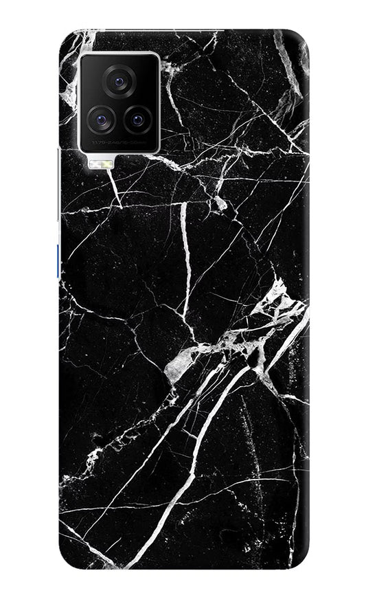 Black Marble Pattern iQOO 7 Legend 5G Hard Case Back Cover by Casekaro