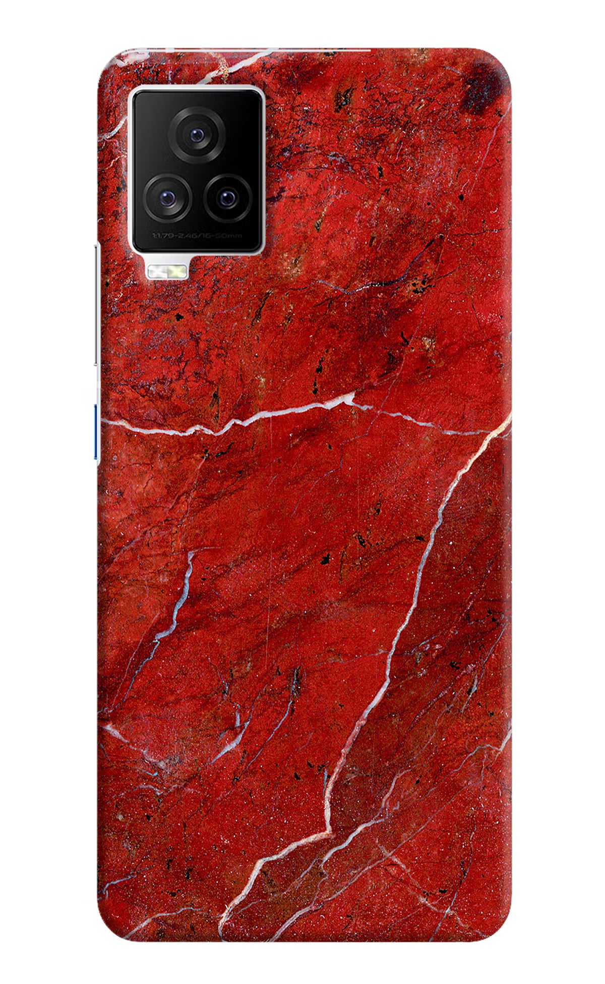 Red Marble Design iQOO 7 Legend 5G Hard Case Back Cover by Casekaro